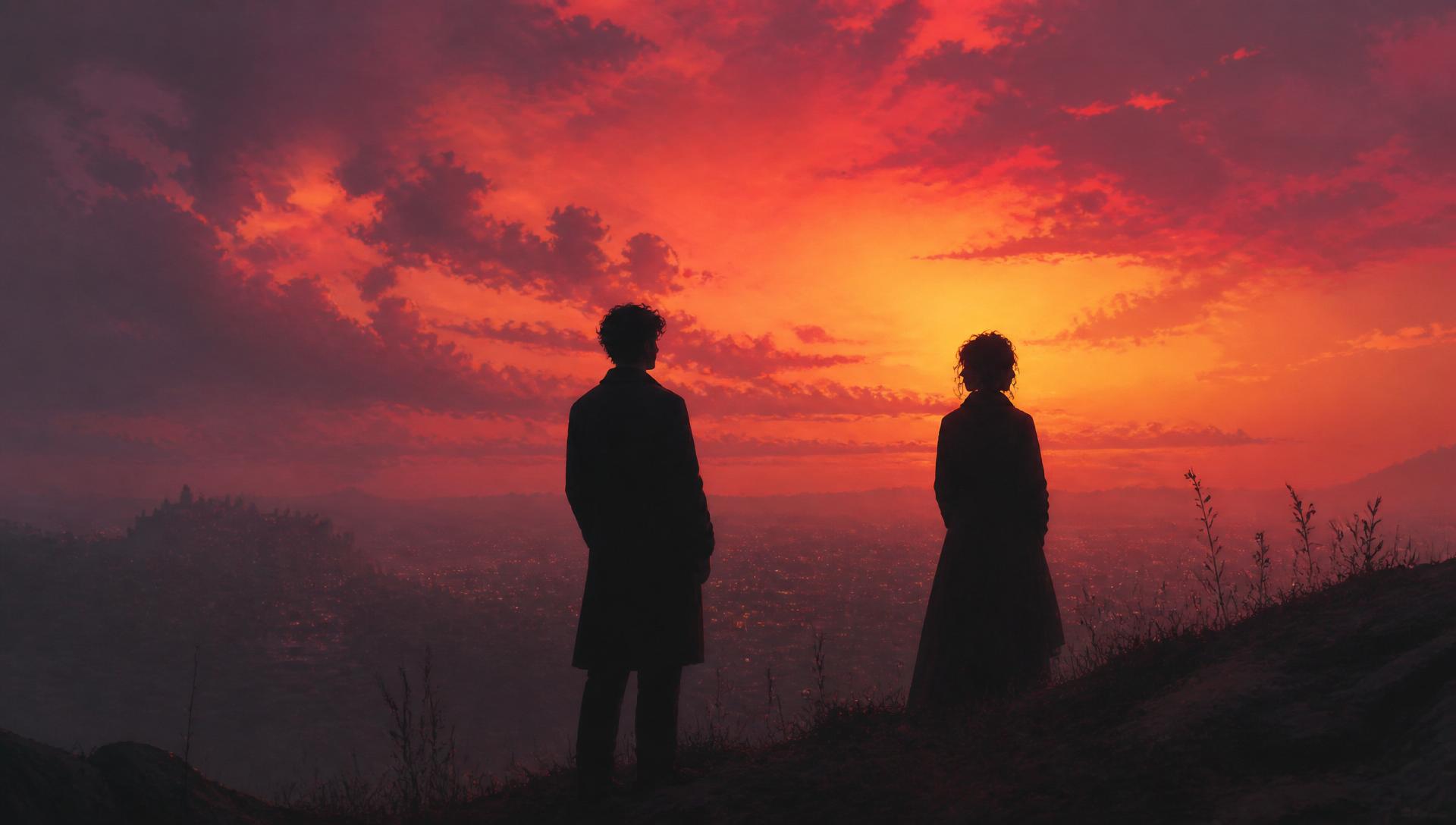 Silhouettes at dusk